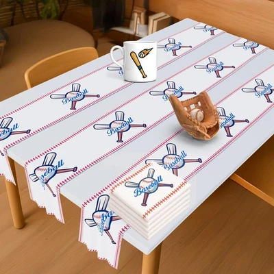 6 Pcs Baseball Party Table Runner, Baseball Centerpieces for Table Sports The... - Image 1 of 4