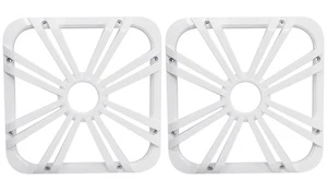 2) Kicker 11L712GLW 12" White Grilles w/LEDs For SoloBaric 11S12L7 Subwoofers - Picture 1 of 10