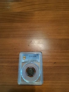 1918-D PCGS AU58 Lincoln Cent Gold Shield - Picture 1 of 2