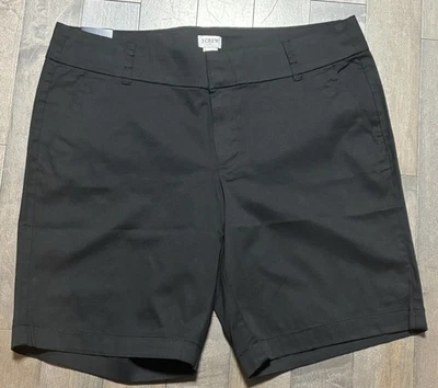 Pantalones Cortos Chinos J.Crew 9” Negros Para Mujer Talla 12 – Nuevos con Etiquetas Foto 1 de 4