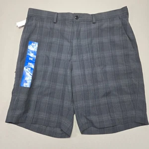 Haggar Dark Grey Plaid Performance Cool 18 Straight Fit Shorts Men's 36 - Bild 1 von 12