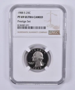 1988-S Washington Quarter Prestige Set PF69 UCAM NGC Brown Label *9152 - Picture 1 of 5