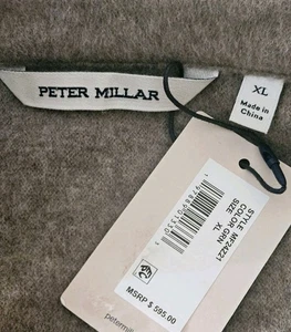 $595 Peter Millar Men's Crown Flex Merino Wool Coat | Color: Brown | Size: XL - Picture 1 of 10