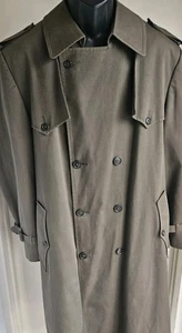 Christian Dior Herren Zweireiher Trenchcoat Khaki Oliv Größe 42R LKNU OHNE GÜRTEL - Bild 1 von 14