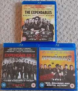 THE EXPENDABLES TRILOGY BLU-RAY COLLECTION SYLVESTER STALLONE JASON STATHAM  - Picture 1 of 2