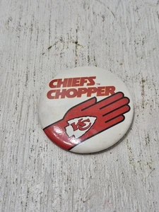 Kansas City Chiefs Chopper (Price Chopper Grocery Store) Vintage Pinback Button - Picture 1 of 2