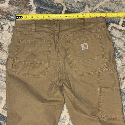 Carhartt 8 slim fit regular fit canvas carpenter pants women's tan - Image 1 of 4