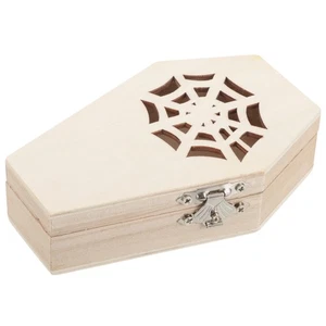 Wooden Coffin Candy Box Mini Boxes Small Containers Treat for Halloween - Picture 1 of 12