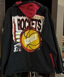 Vintage Houston Rockets Canvas Jacket Size Large - Preowned - Picture 1 of 3