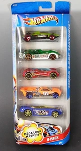 Paquete de 5 Hot Wheels Mega Loop Stunt Team 2010 nuevo en caja - Imagen 1 de 5