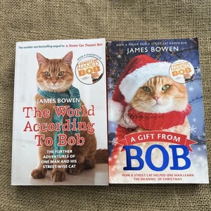 The world according to Bob & A gift from Bob, 2 x children’s book bundle. g/c - Imagen 1 de 2