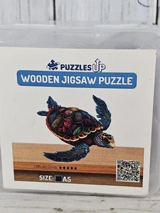 BRAND NEW Puzzles Up WOODEN JIGSAW PUZZLE A5 Sea Turtle - Picture 1 of 5