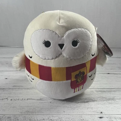 Squishmallows Harry Potter Hedwig the Owl 10 Inch wearing Gryffindor Scarf New - Image 1 of 4