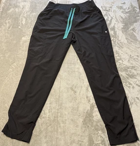 Figs Zamora Pants Women XL Black Classic Fit Drawstring Joggers Scrub - Picture 1 of 9