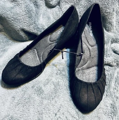 Zapatos de cuña Rialto negros para mujer 9,5 W nuevos sin caja Foto 1 de 4