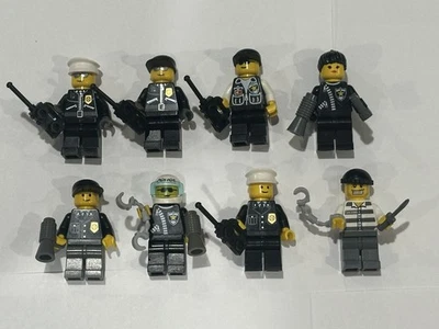 LEGO City Town Police criminal Lot x8 Policemen Minifigures Lot - Image 1 of 2