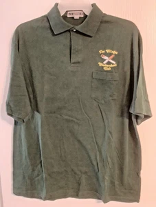 XL Green Polo Shirt w/Pocket-Embordered Logo, The Villages Woodworkers Club - Picture 1 of 4
