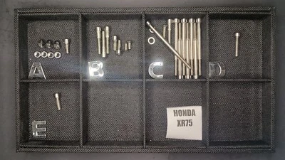 Juego de tornillos de acero inoxidable pulido para motor Honda XR75 1973-1976 Foto 1 de 4