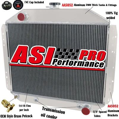 For 1967-1979 Ford F100 F150 F-250 F-350 Pickup Truck 4 ROW Aluminum Radiator Foto 1 de 4