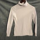 lafayette womens 100% cashmere turtle neck top small s m light blush pink s24