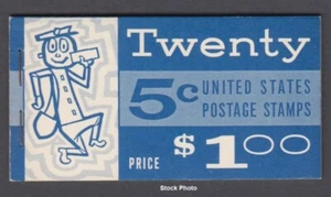 US BK112 - Compete Postrider booklet of 20, George Washington - slogan 2, MNH - Picture 1 of 2