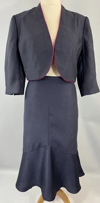 Nuova giacca Jacques Vert bolero e gonna tuta 18 20 grigio grafite festa di Natale - Immagine 1 di 4