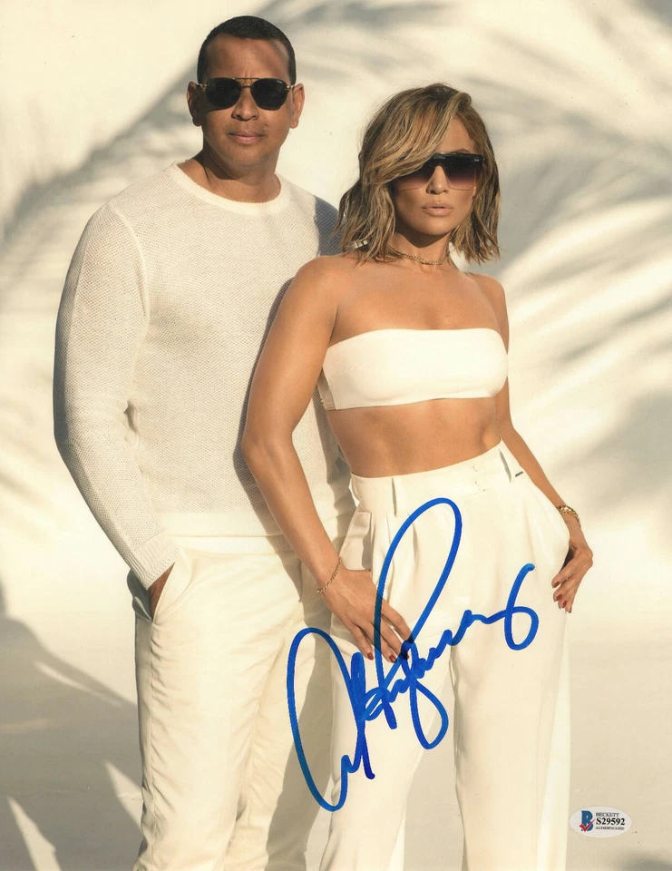 ALEX RODRIGUEZ SIGNED NEW YORK YANKEES 11X14 PHOTO AUTOGRAPH BECKETT BAS J LO - Image 1 of 1
