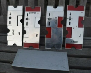 J-R OFFICIAL ALUMINUM DUPLICATE BRIDGE BOARDS SET OF 4 B #5-8 W/ BOX GREAT SHAPE - Picture 1 of 5