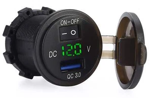 XQC301 Quick Charge 3.0 Car Charger with LED Digital Voltmeter - Picture 1 of 4