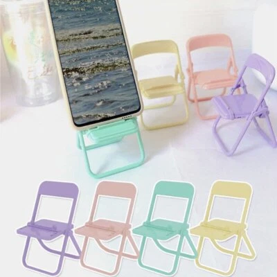 Mobile Tablet Holder Mini Folding Chair Stand Table Cell Phone Holder Bracket - Image 1 of 4