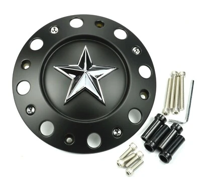 NUEVO KMC XD Series XD775 Rockstar Tapa Central Doble Rueda Negro Mate 8 Tacos Foto 1 de 4