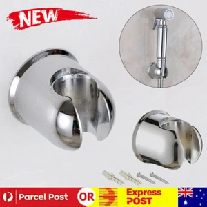 Holder For Hand Held Shower Head Wall Hang Zinc Alloy Bracket Round Hose AU - Picture 1 of 10