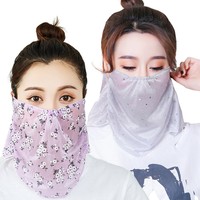 Women Sun Cover Ice Silk Outdoor Riding Shawl Face Neck Scarf Protection Bandana