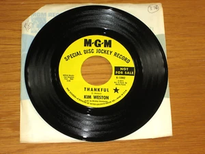 PROMO SOUL 45 RPM - KIM WESTON - MGM 13992 - "THANKFUL" + "I WILL UNDERSTAND" - Picture 1 of 2