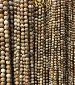 Natürlicher Bild Jaspis Hochpoliert Rund Perlen 15 Zoll Größe 4 mm bis 12 mm  - Bild 1 von 5