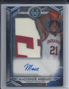 MACKENZIE MGBAKO 2023 BOWMAN BEST UNIVERSITY PATCH AUTO SILHOUETTE REFRACTOR /49 - Picture 1 of 2