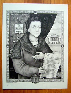 Arthur Szyk - FRANCES PERKINS - Druck von 1941 - Ausgezeichneter Zustand. - Bild 1 von 1