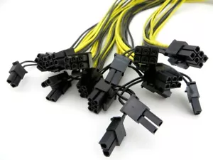 24 inch 16AWG 6 Pin Male to 8 Pin (6+2) Male PCIE Power Cable - Picture 1 of 5