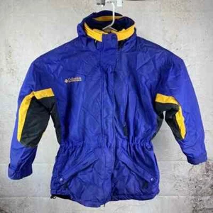 Columbia Womens Size Medium Blue Yellow And Black Ski Winter Parka - Picture 1 of 5
