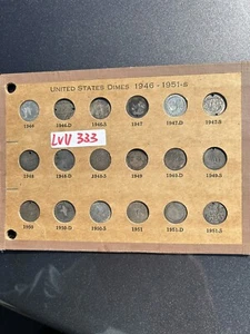 Old man Duffy’s 18 piece love token silver dime collection 1838-1892 Free SH USA - Bild 1 von 15