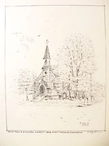 "Saint Paul's Episcopal Church" Port Townsend Washington Print by Wally Exum - Picture 1 of 4
