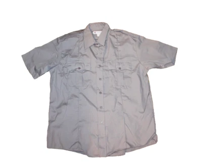 New Liberty Uniform Gray Grey Short Sleeve Police Shirt SZ XL  17-17 1/2 - Image 1 of 2