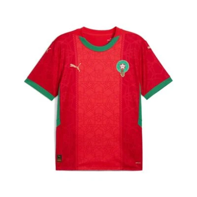 Puma Maroc Maillot D'Accueil Rouge FRMF T-Shirt Fan Du Maroc WM Afrique M - 3XL - Photo 1/2