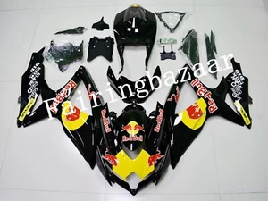 Fit for 2008-2010 GSXR600 GSXR750 Black Yellow Red ABS Injection Fairing Kit - Picture 1 of 7