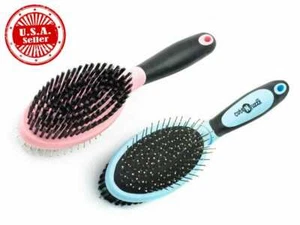 Lot of 2 Double Sided Pet Grooming Brush Dog Cat Tool Hair Fur Cleaning Shedding - Picture 1 of 10