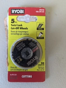 RYOBI A90CT02 TWIS LOCK CUT-OFF WHEELS 5-PC - Picture 1 of 1