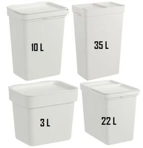 Cubo basurero de plástico IKEA 35L con tapa papel de basura de cocina cesta - Imagen 1 de 7