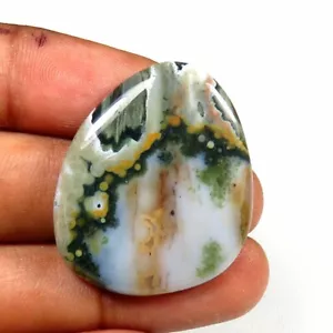 Natural Ocean Jasper Cabochon 32x27mm Polished Smooth Fancy Gemstone 30Cts OJ-69 - Picture 1 of 11
