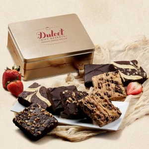 Dulcet Gourmet Food Gift Basket Fresh Baked Bakery Flavors Gift Tin Assortment - Picture 1 of 23