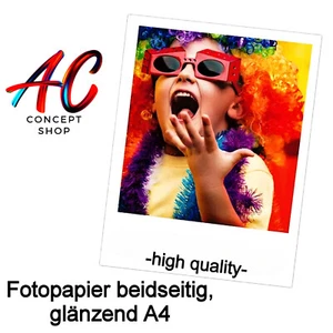 250 Bl Fotopapier Photopapier A4 140g beidseitig super hochglänzend High Glossy - Afbeelding 1 van 2